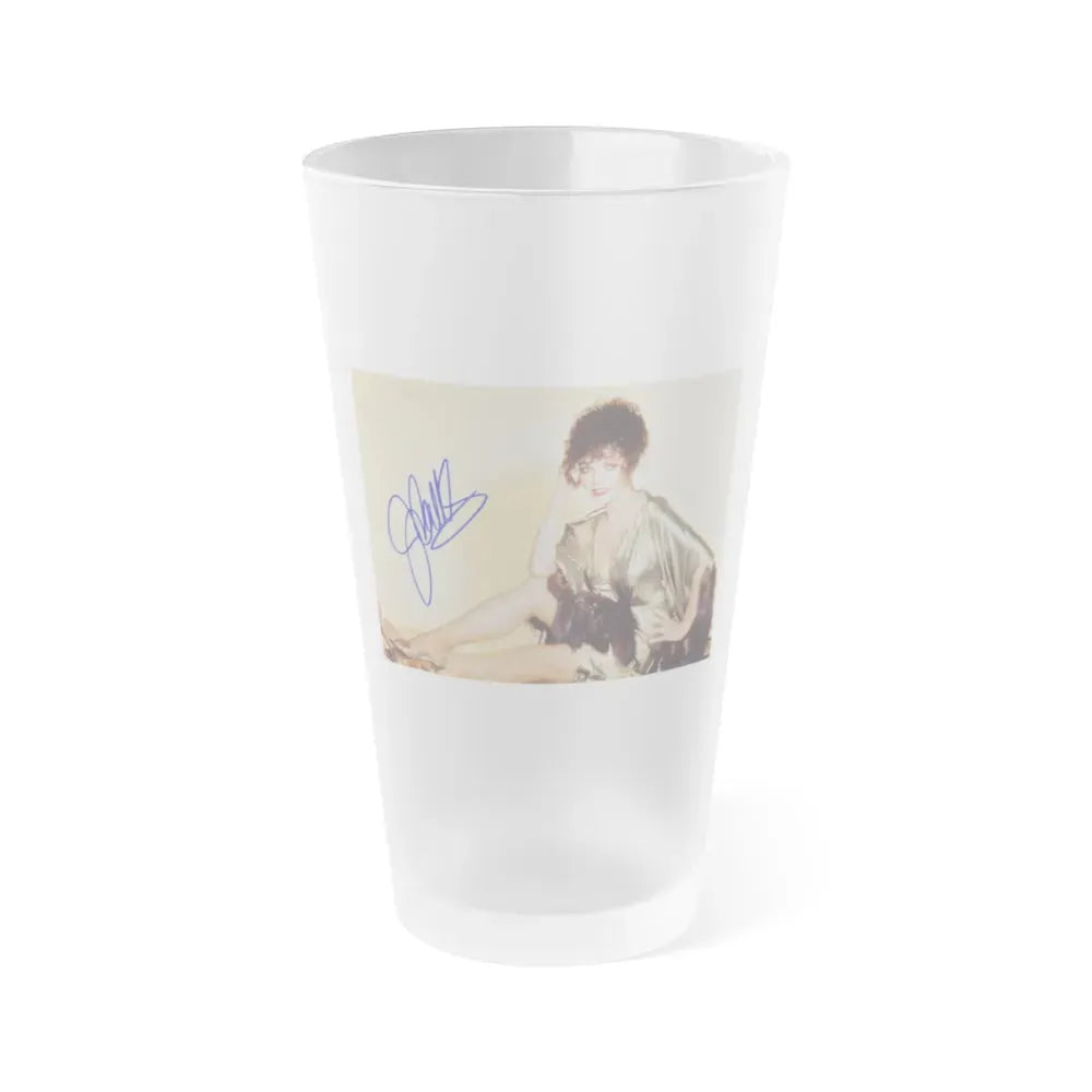 Joan Collins #538 (Vintage Female Icon) Frosted Pint Glass 16oz 16oz Frosted - Go Mug Yourself