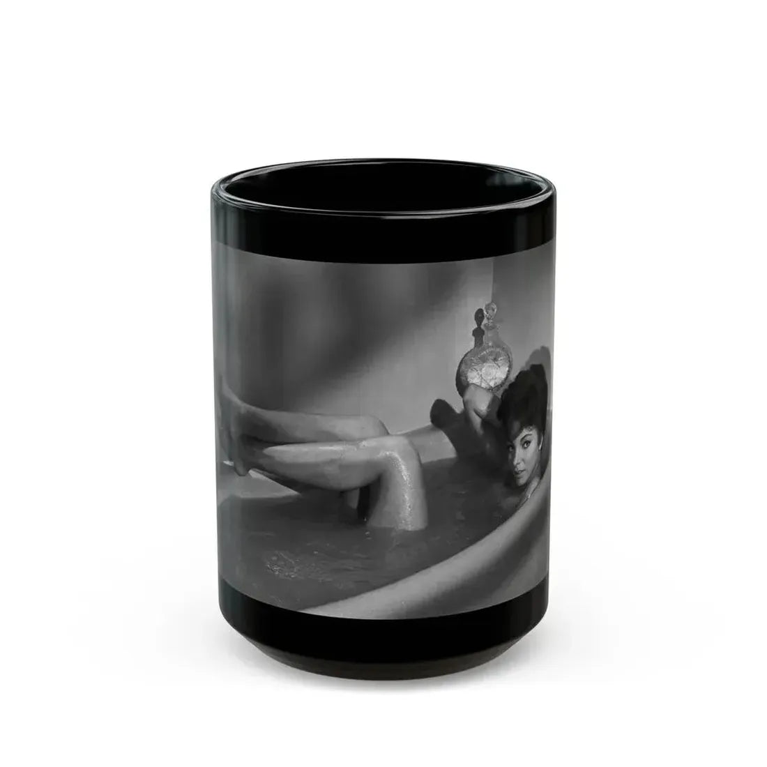Joan Collins #540 (Vintage Female Icon) Black Coffee Mug 15oz - Go Mug Yourself