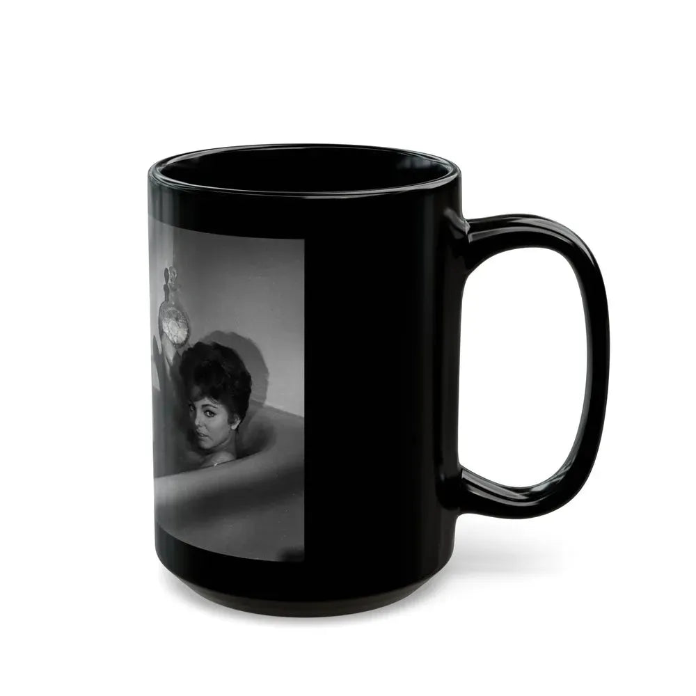 Joan Collins #540 (Vintage Female Icon) Black Coffee Mug - Go Mug Yourself