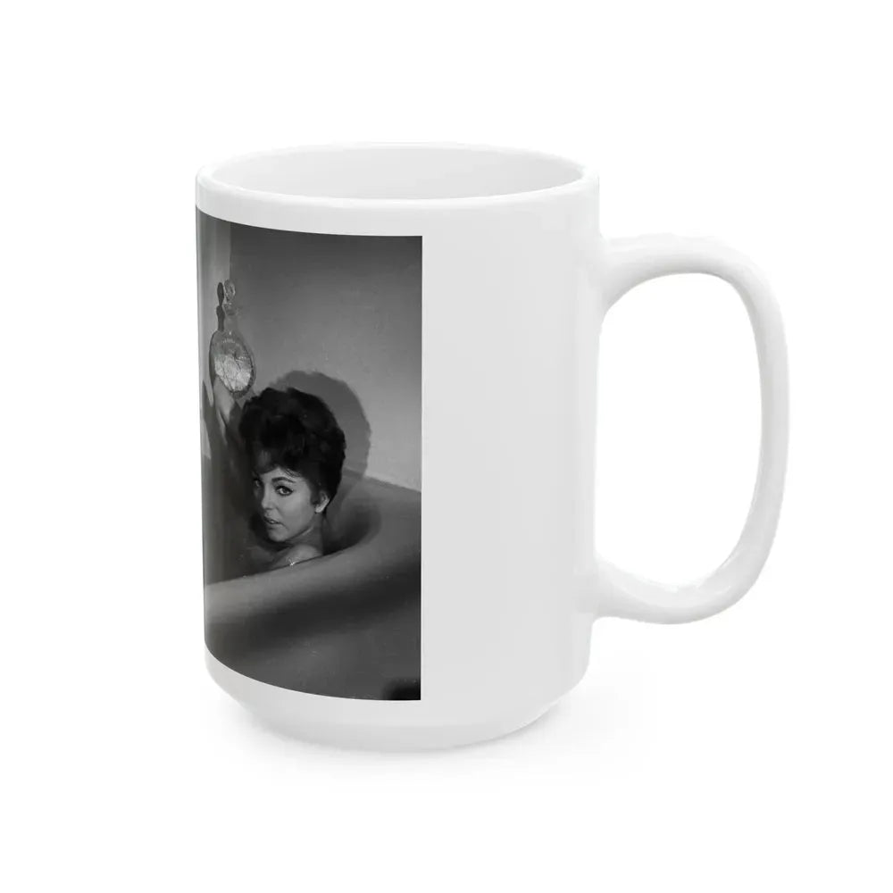 Joan Collins #540 (Vintage Female Icon) White Coffee Mug - Go Mug Yourself