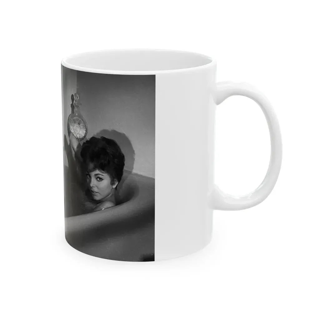 Joan Collins #540 (Vintage Female Icon) White Coffee Mug - Go Mug Yourself