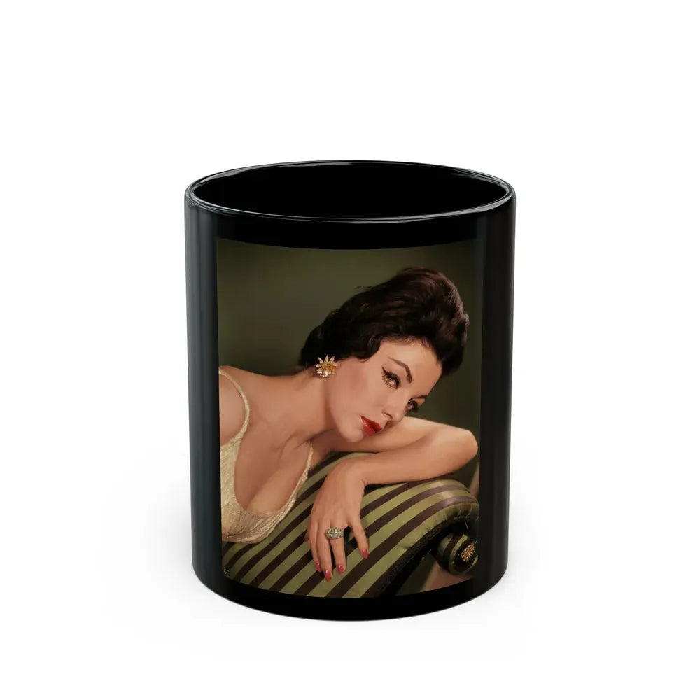 Joan Collins #546 (Vintage Female Icon) Black Coffee Mug 11oz - Go Mug Yourself