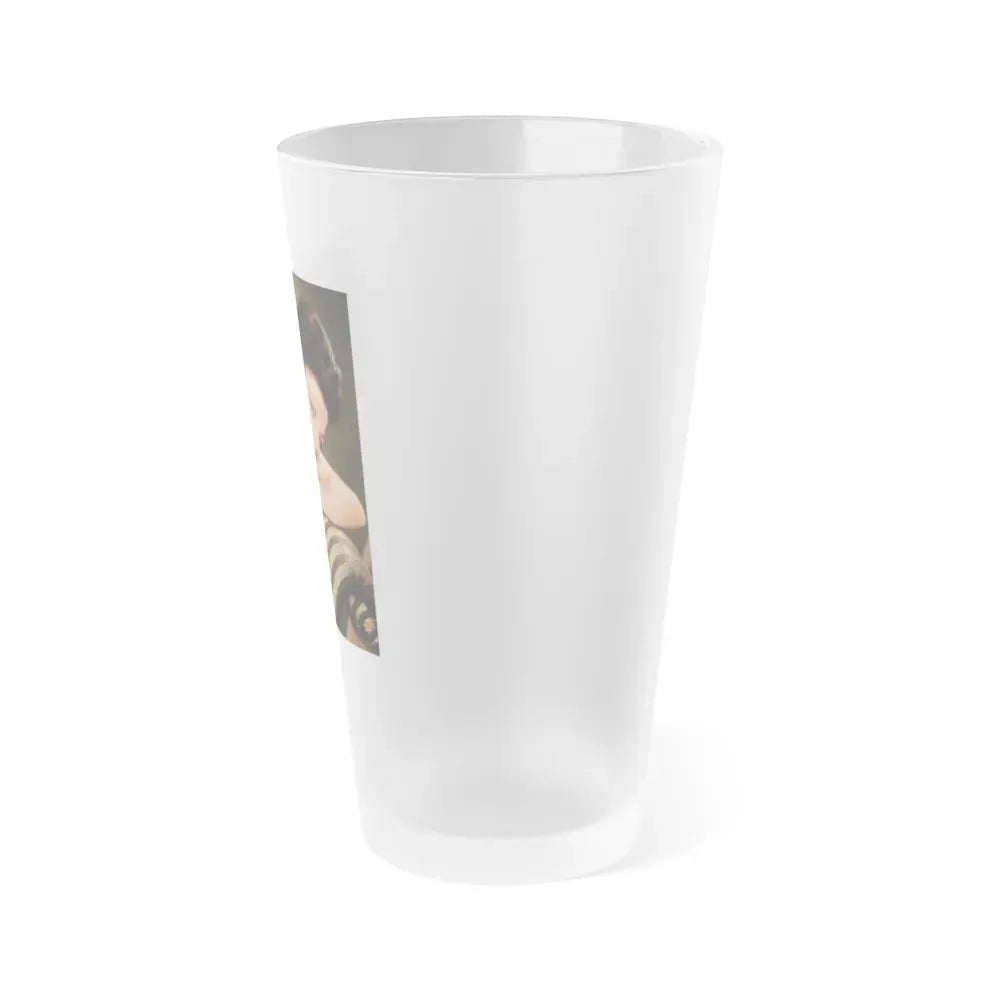 Joan Collins #546 (Vintage Female Icon) Frosted Pint Glass 16oz - Go Mug Yourself