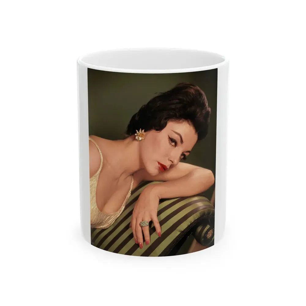 Joan Collins #546 (Vintage Female Icon) White Coffee Mug 11oz - Go Mug Yourself