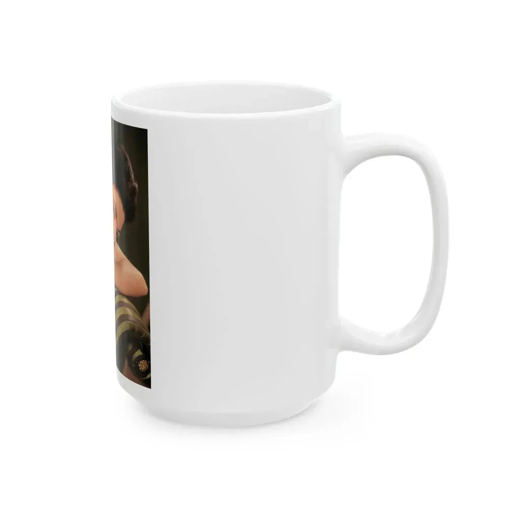 Joan Collins #546 (Vintage Female Icon) White Coffee Mug - Go Mug Yourself