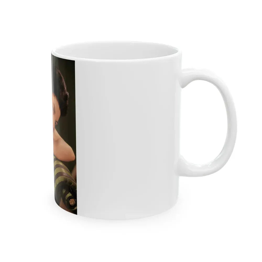 Joan Collins #546 (Vintage Female Icon) White Coffee Mug - Go Mug Yourself