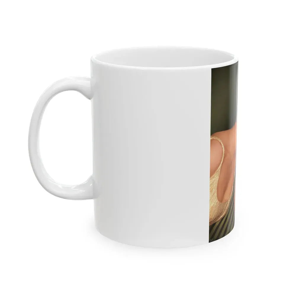 Joan Collins #546 (Vintage Female Icon) White Coffee Mug - Go Mug Yourself