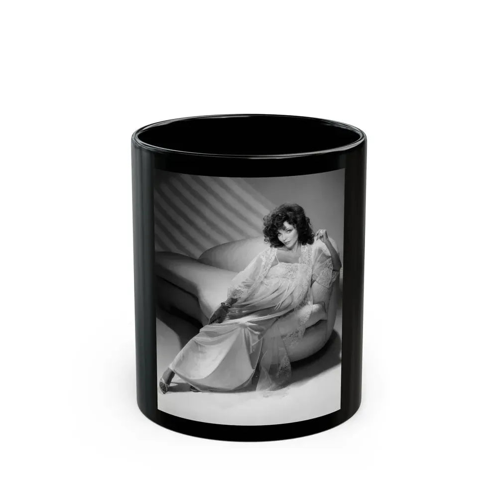 Joan Collins #547 (Vintage Female Icon) Black Coffee Mug 11oz - Go Mug Yourself