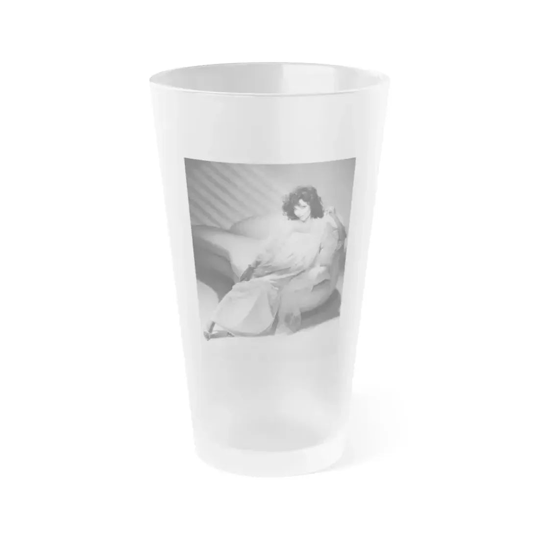 Joan Collins #547 (Vintage Female Icon) Frosted Pint Glass 16oz 16oz Frosted - Go Mug Yourself