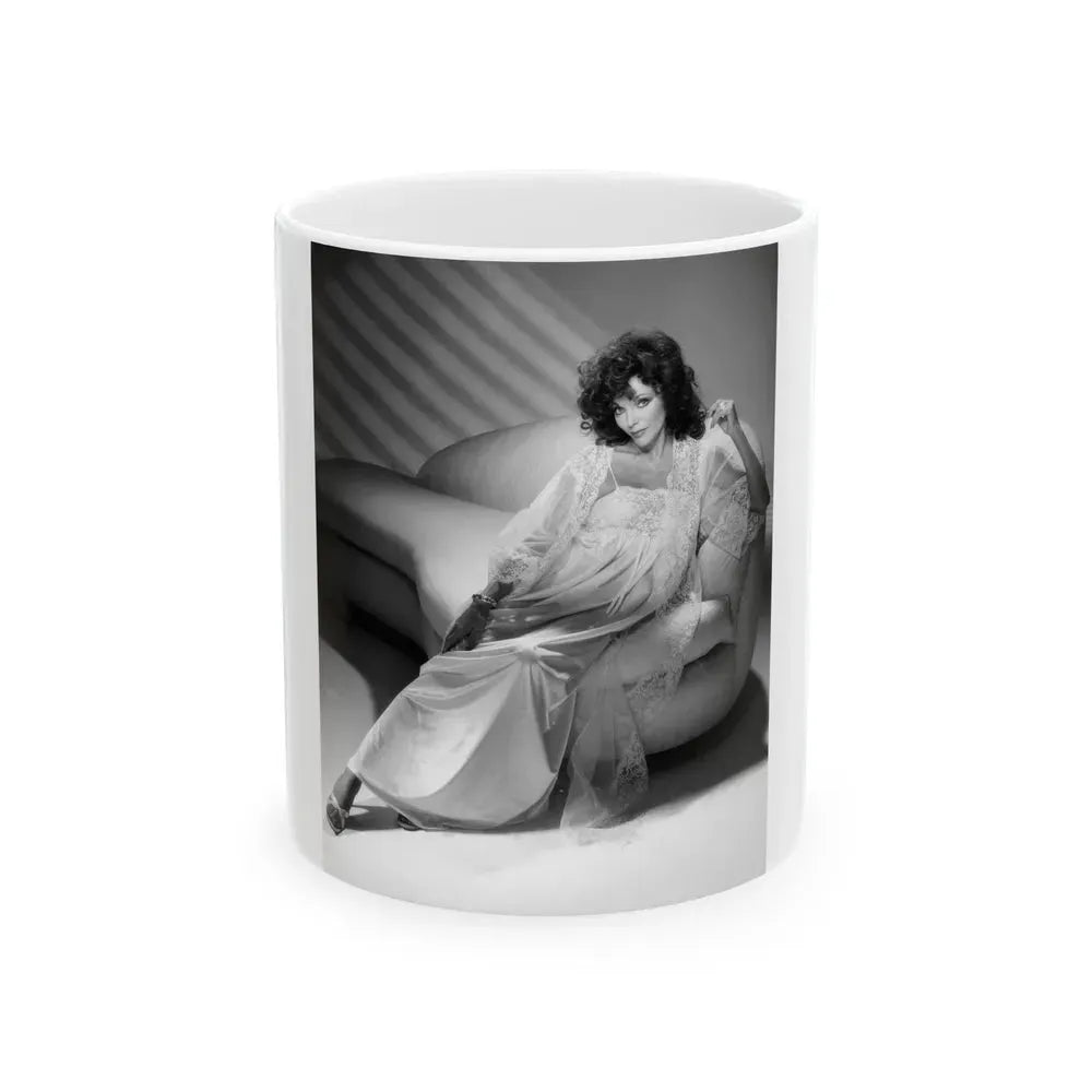 Joan Collins #547 (Vintage Female Icon) White Coffee Mug 11oz - Go Mug Yourself