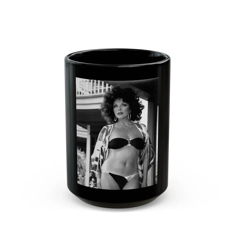 Joan Collins #548 (Vintage Female Icon) Black Coffee Mug 15oz - Go Mug Yourself