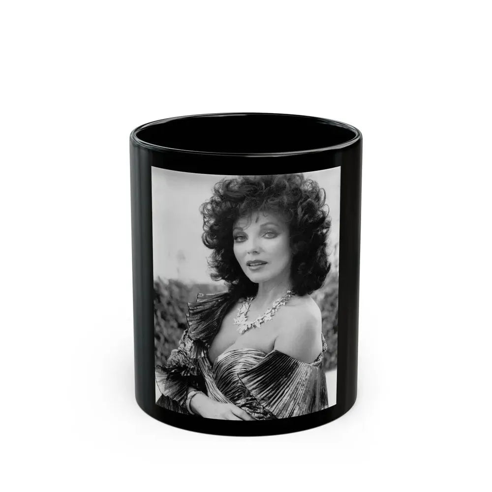 Joan Collins #549 (Vintage Female Icon) Black Coffee Mug 11oz - Go Mug Yourself