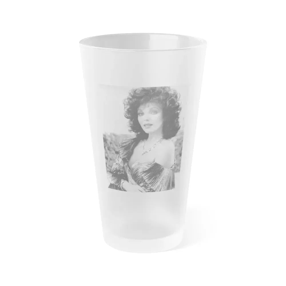 Joan Collins #549 (Vintage Female Icon) Frosted Pint Glass 16oz 16oz Frosted - Go Mug Yourself