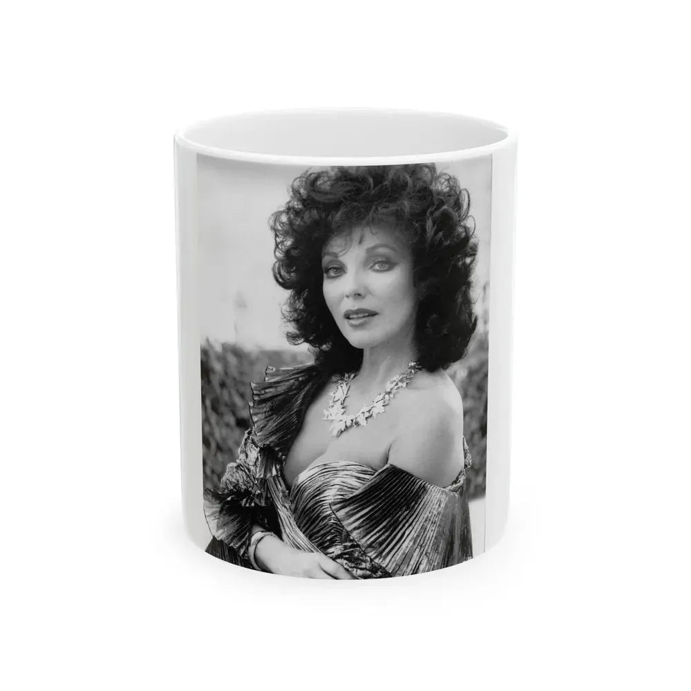 Joan Collins #549 (Vintage Female Icon) White Coffee Mug 11oz - Go Mug Yourself