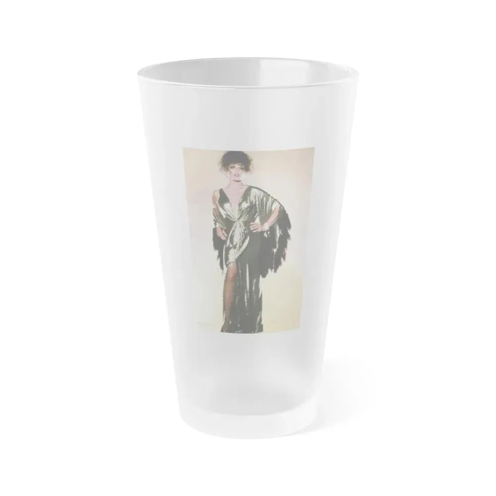 Joan Collins #556 (Vintage Female Icon) Frosted Pint Glass 16oz 16oz Frosted - Go Mug Yourself