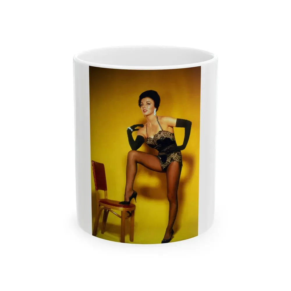 Joan Collins #562 (Vintage Female Icon) White Coffee Mug 11oz - Go Mug Yourself