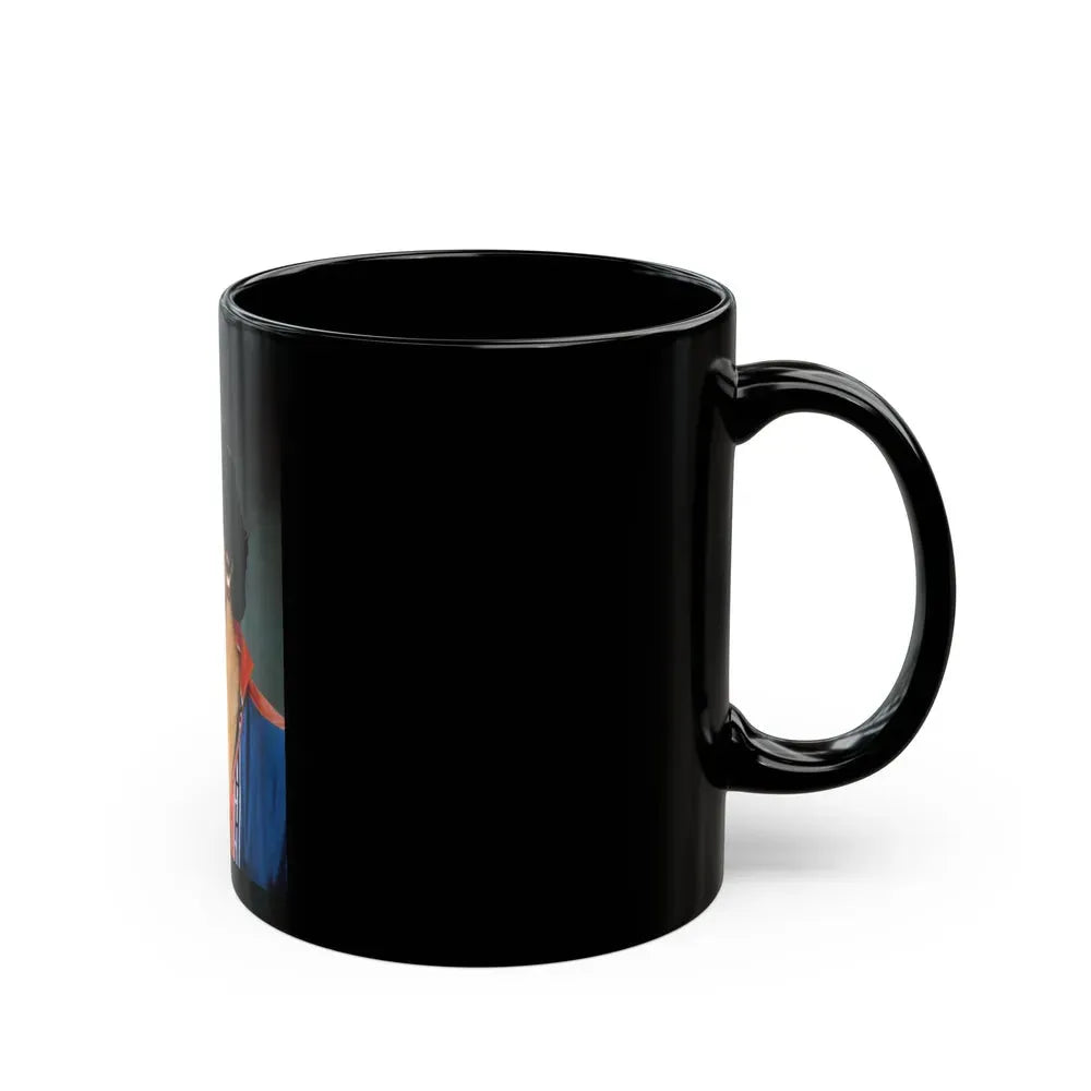 Joan Collins #563 (Vintage Female Icon) Black Coffee Mug - Go Mug Yourself