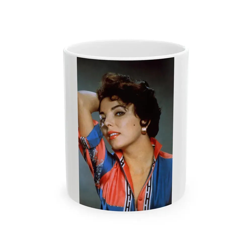 Joan Collins #563 (Vintage Female Icon) White Coffee Mug 11oz - Go Mug Yourself