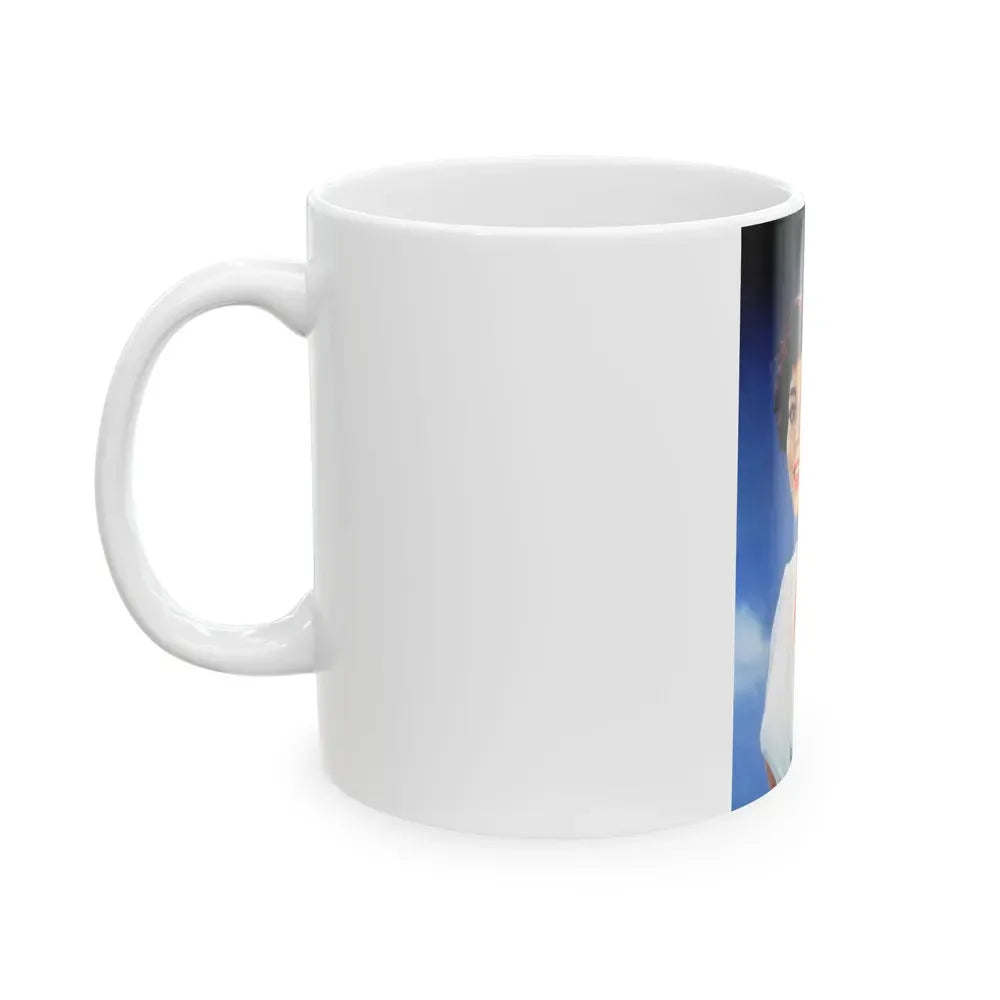 Joan Collins #564 (Vintage Female Icon) White Coffee Mug - Go Mug Yourself