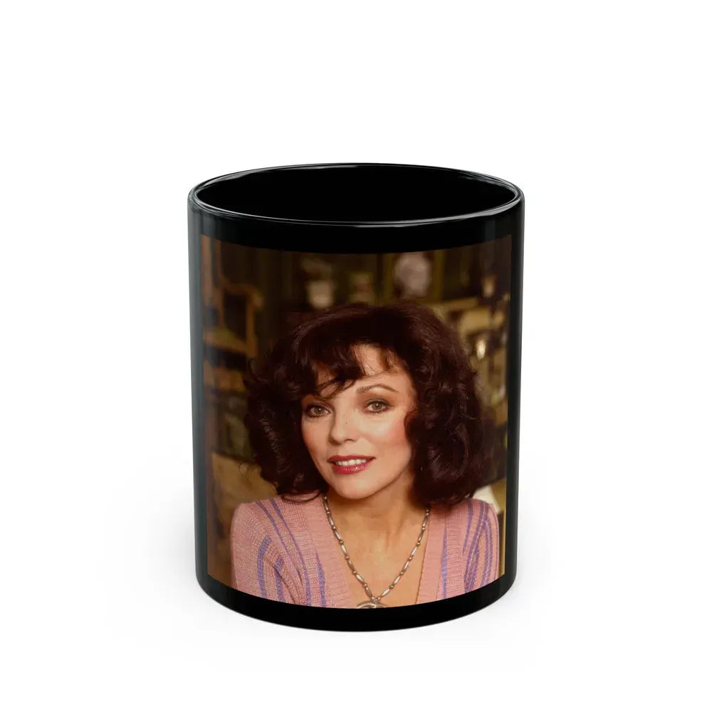 Joan Collins #565 (Vintage Female Icon) Black Coffee Mug 11oz - Go Mug Yourself