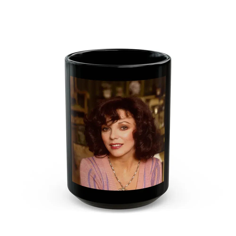 Joan Collins #565 (Vintage Female Icon) Black Coffee Mug 15oz - Go Mug Yourself