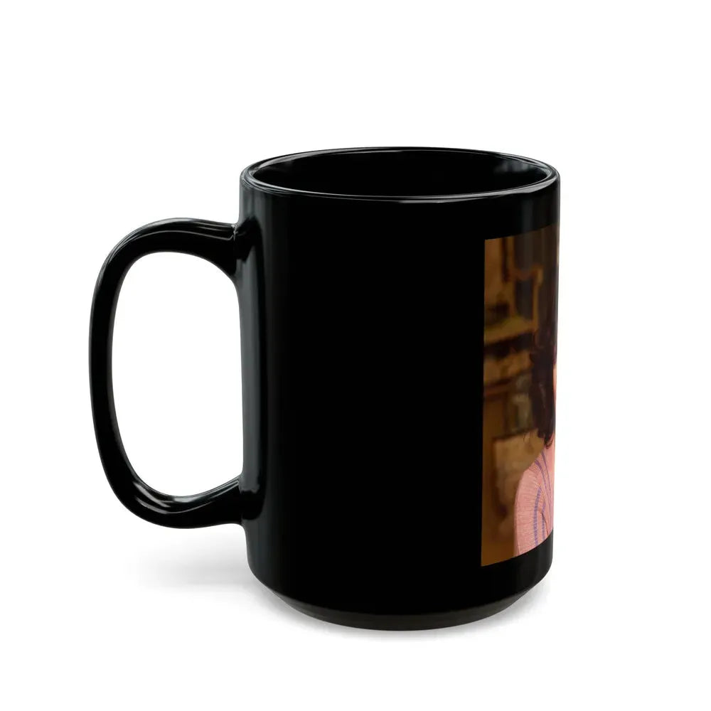 Joan Collins #565 (Vintage Female Icon) Black Coffee Mug - Go Mug Yourself