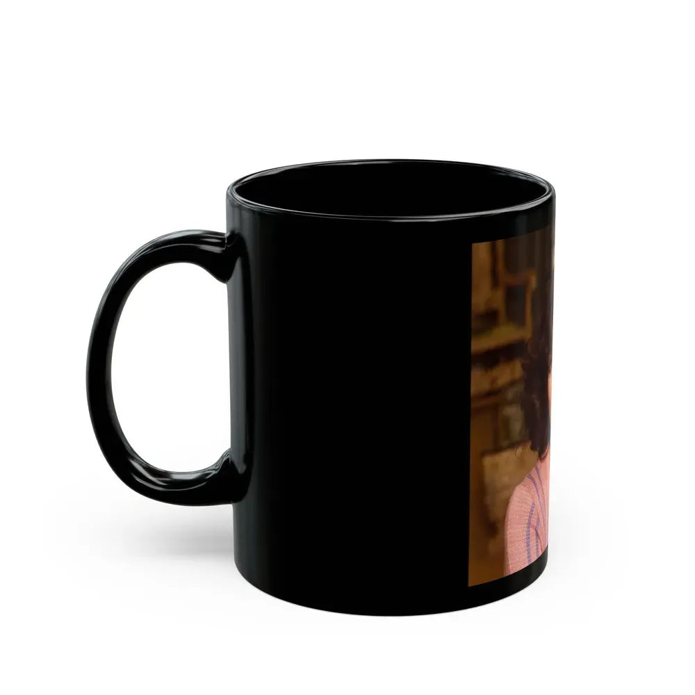 Joan Collins #565 (Vintage Female Icon) Black Coffee Mug - Go Mug Yourself