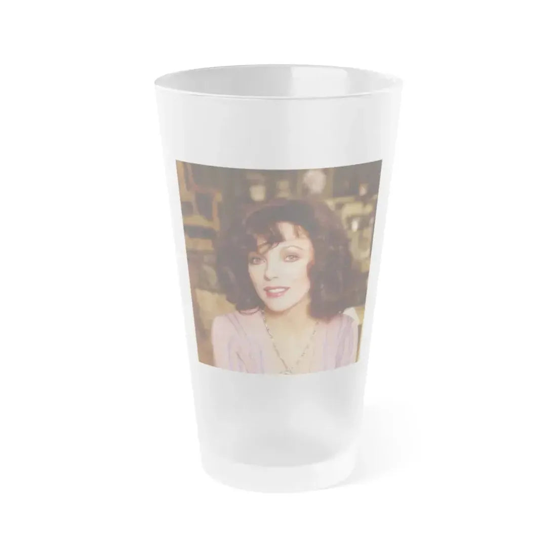 Joan Collins #565 (Vintage Female Icon) Frosted Pint Glass 16oz 16oz Frosted - Go Mug Yourself