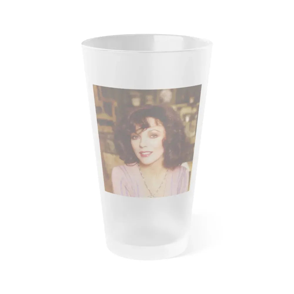 Joan Collins #565 (Vintage Female Icon) Frosted Pint Glass 16oz 16oz Frosted - Go Mug Yourself