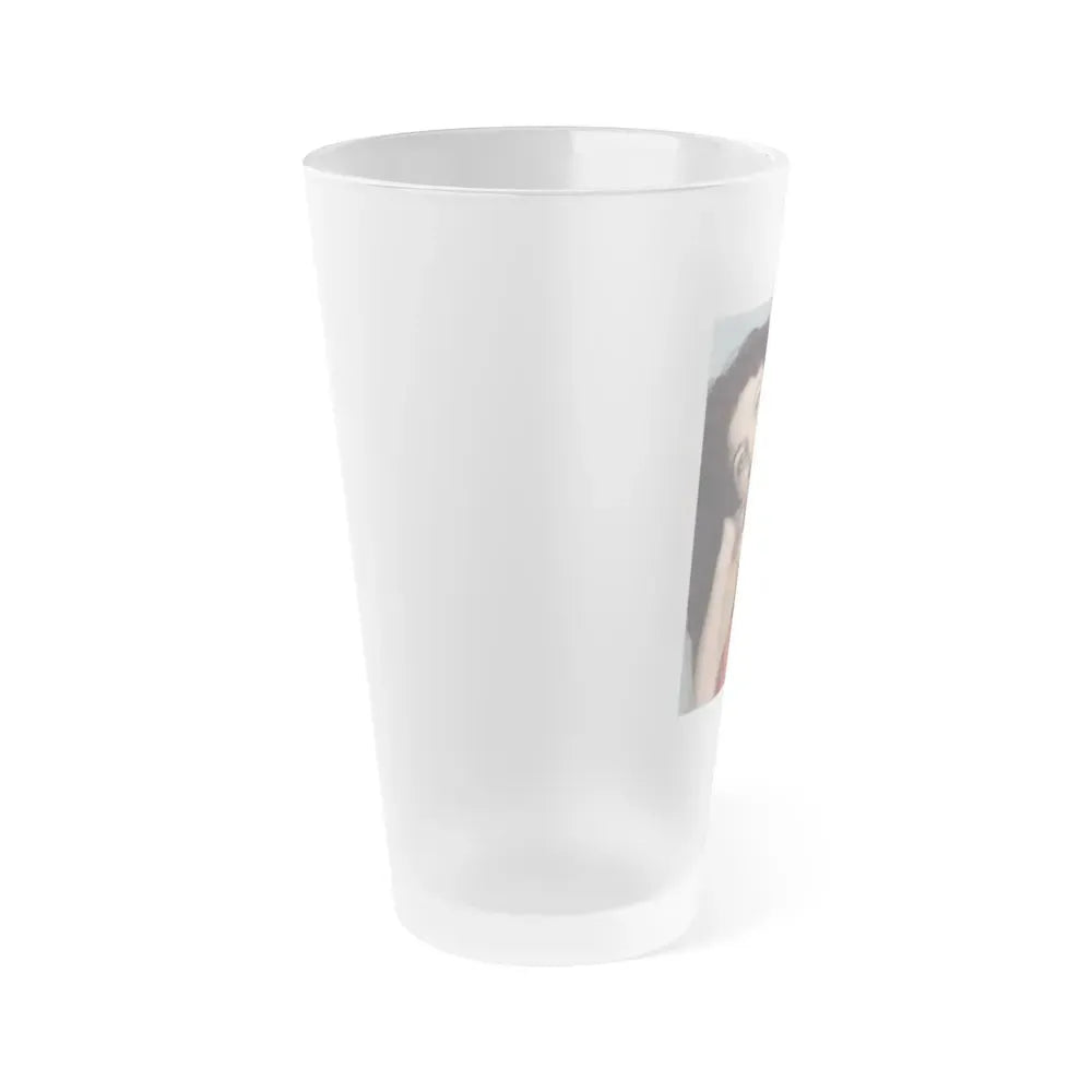 Joan Collins #566 (Vintage Female Icon) Frosted Pint Glass 16oz - Go Mug Yourself
