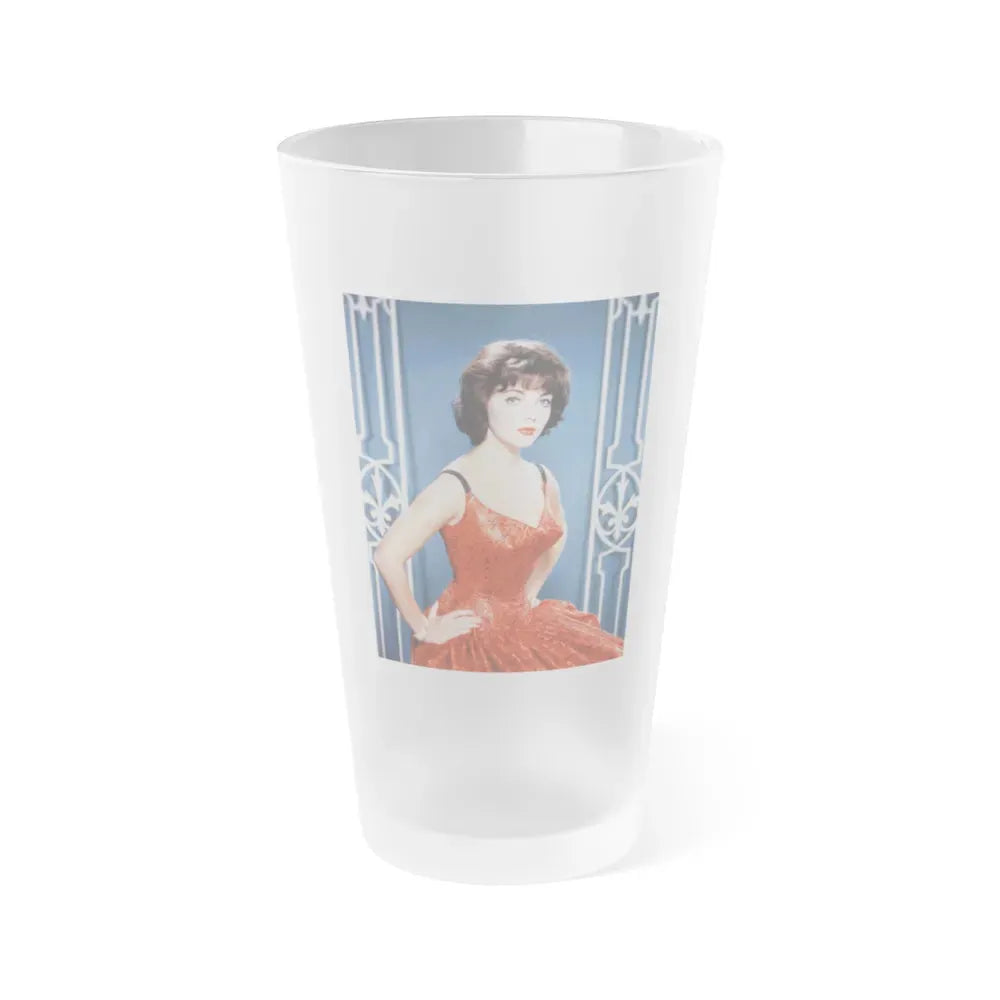 Joan Collins #567 (Vintage Female Icon) Frosted Pint Glass 16oz 16oz Frosted - Go Mug Yourself