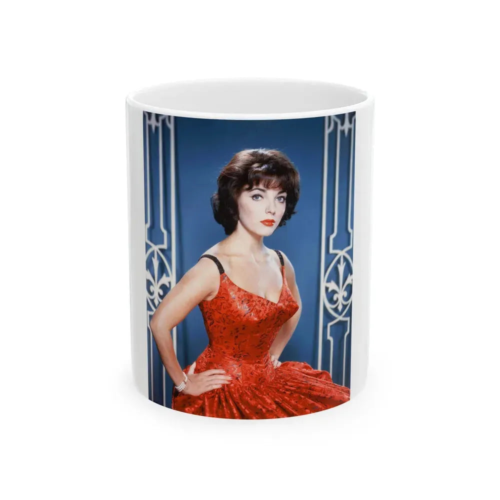 Joan Collins #567 (Vintage Female Icon) White Coffee Mug 11oz - Go Mug Yourself