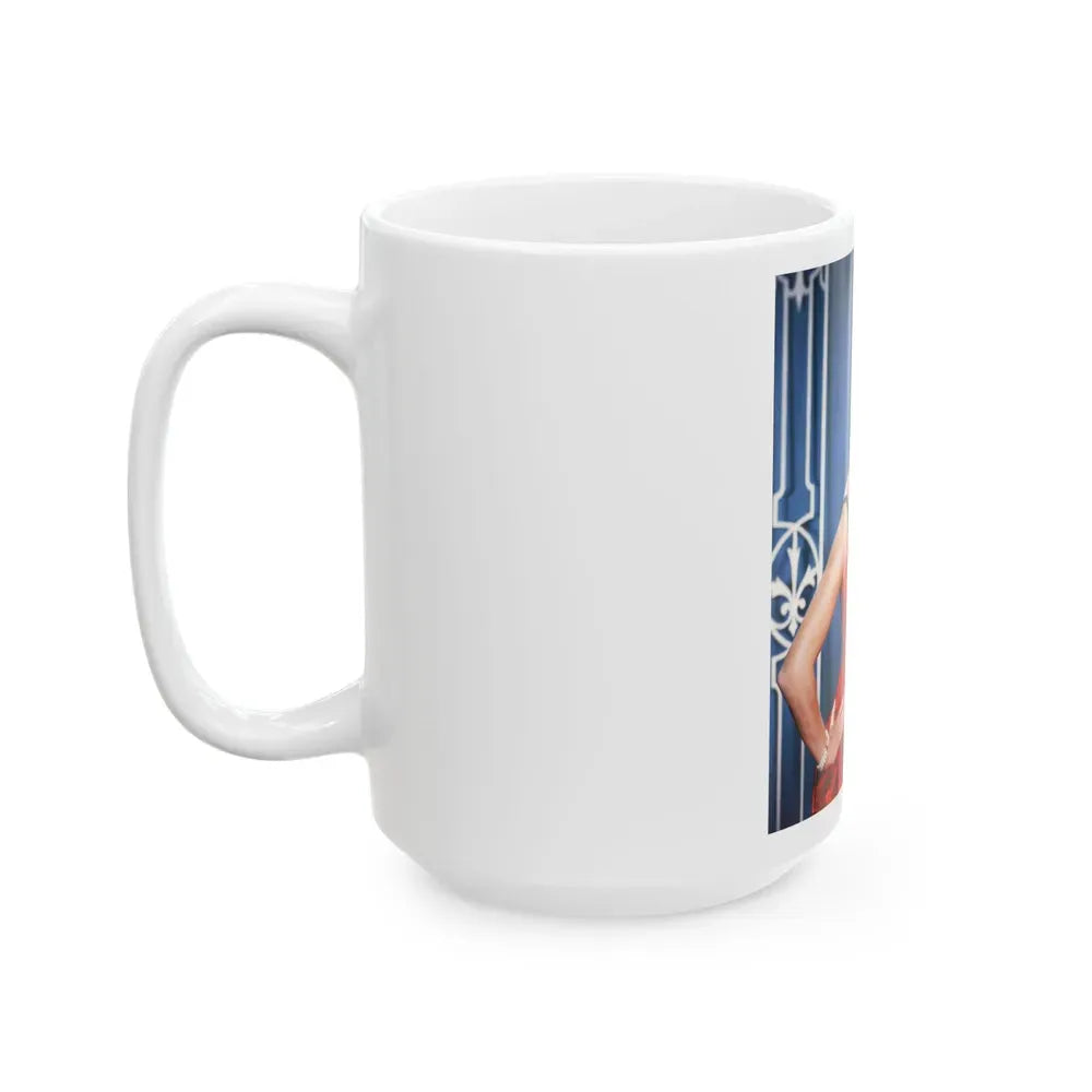 Joan Collins #567 (Vintage Female Icon) White Coffee Mug - Go Mug Yourself