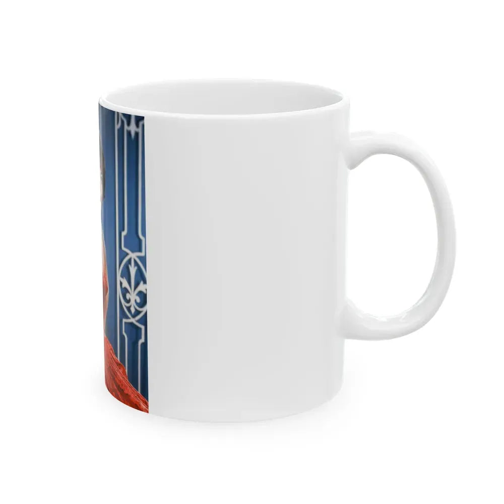 Joan Collins #567 (Vintage Female Icon) White Coffee Mug - Go Mug Yourself