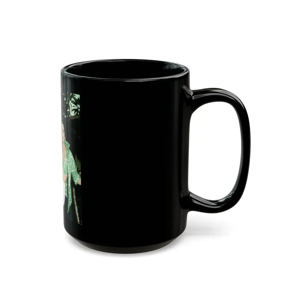 Joan Collins #568 (Vintage Female Icon) Black Coffee Mug - Go Mug Yourself