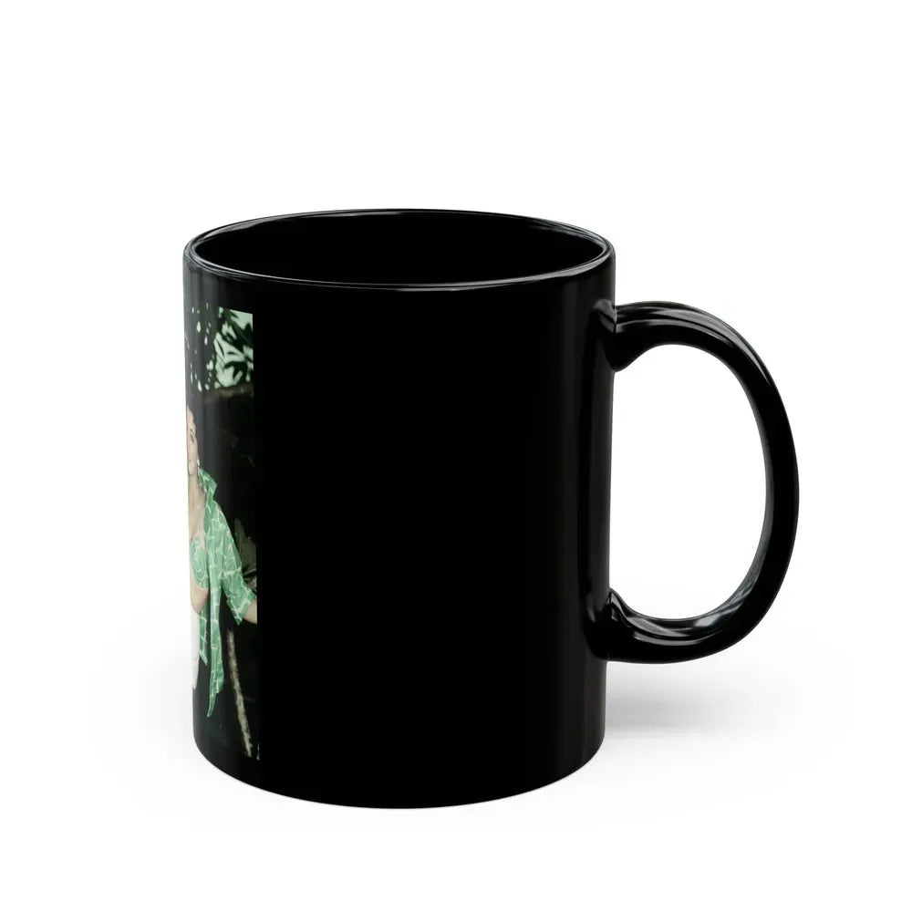 Joan Collins #568 (Vintage Female Icon) Black Coffee Mug - Go Mug Yourself
