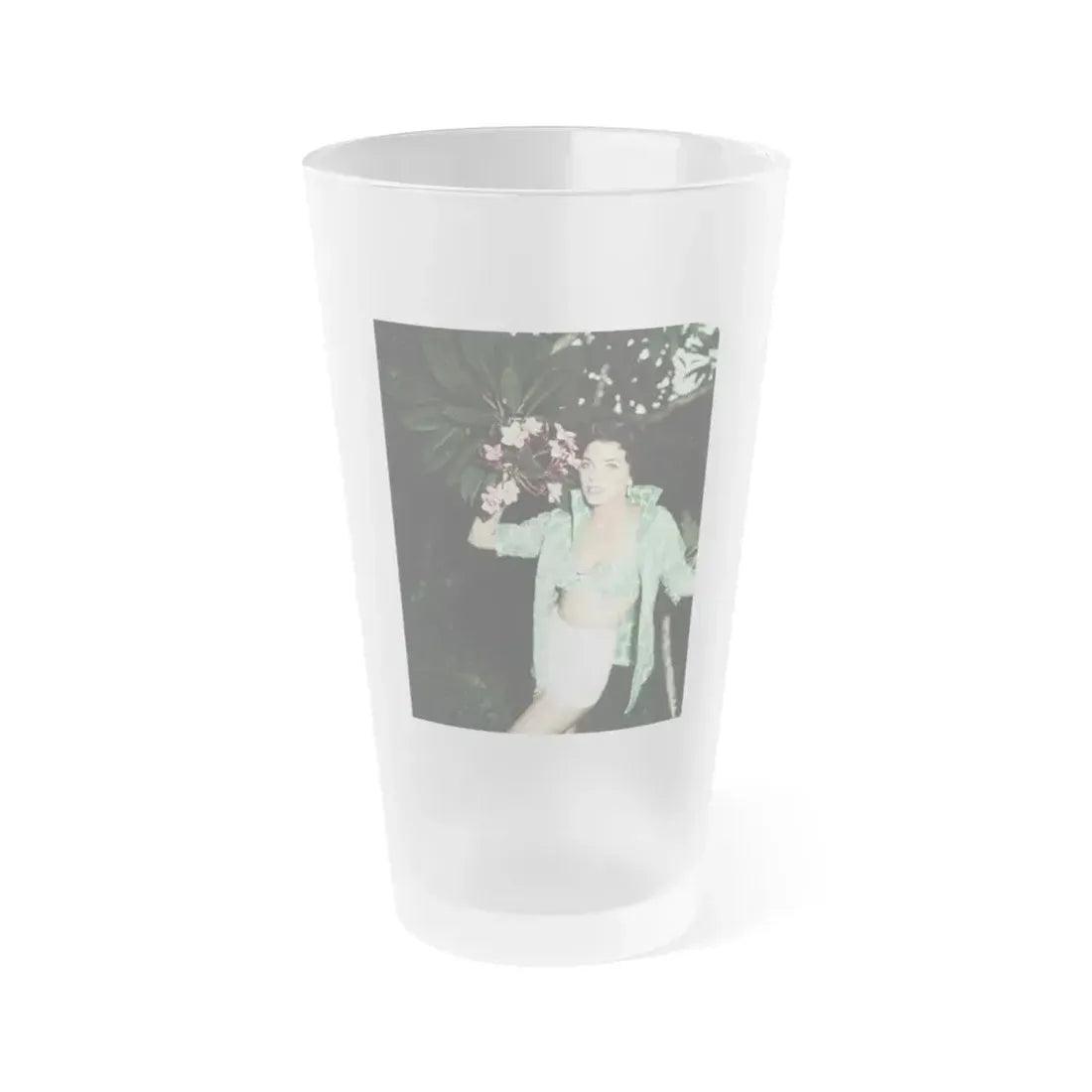 Joan Collins #568 (Vintage Female Icon) Frosted Pint Glass 16oz 16oz Frosted - Go Mug Yourself