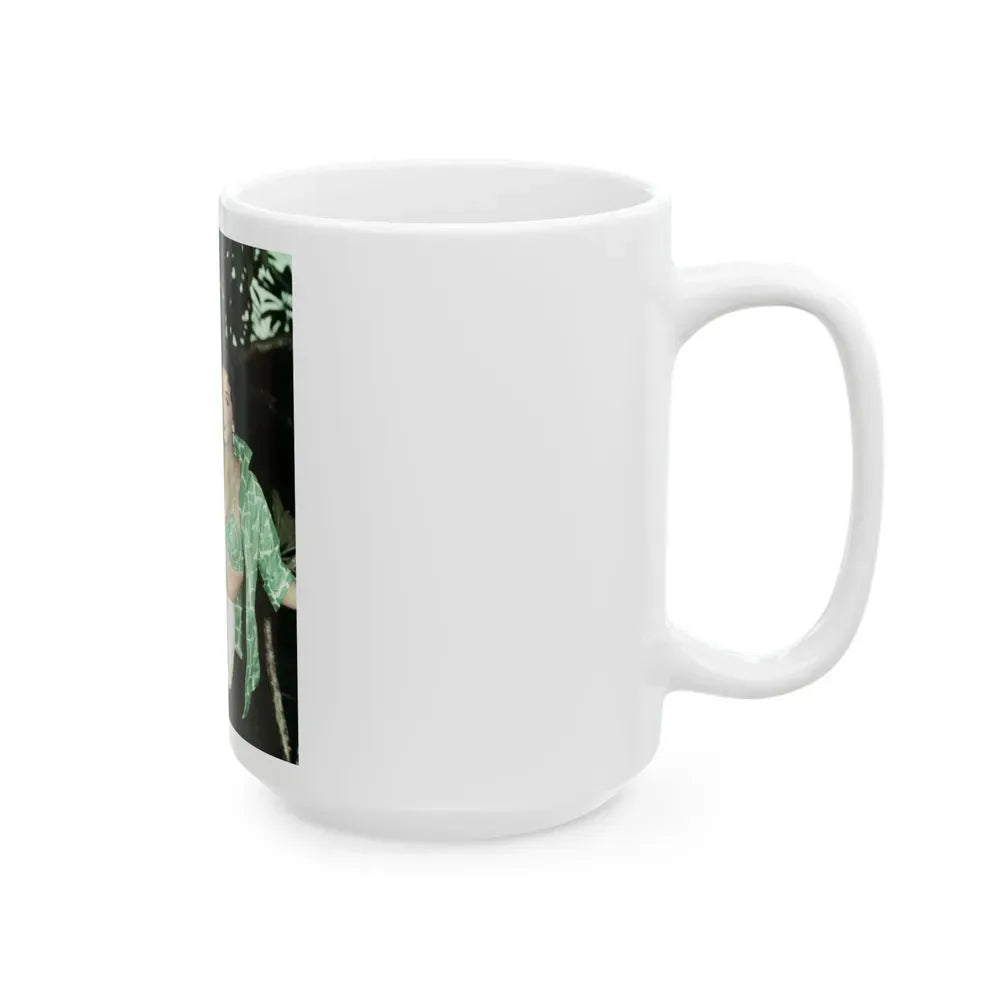 Joan Collins #568 (Vintage Female Icon) White Coffee Mug - Go Mug Yourself
