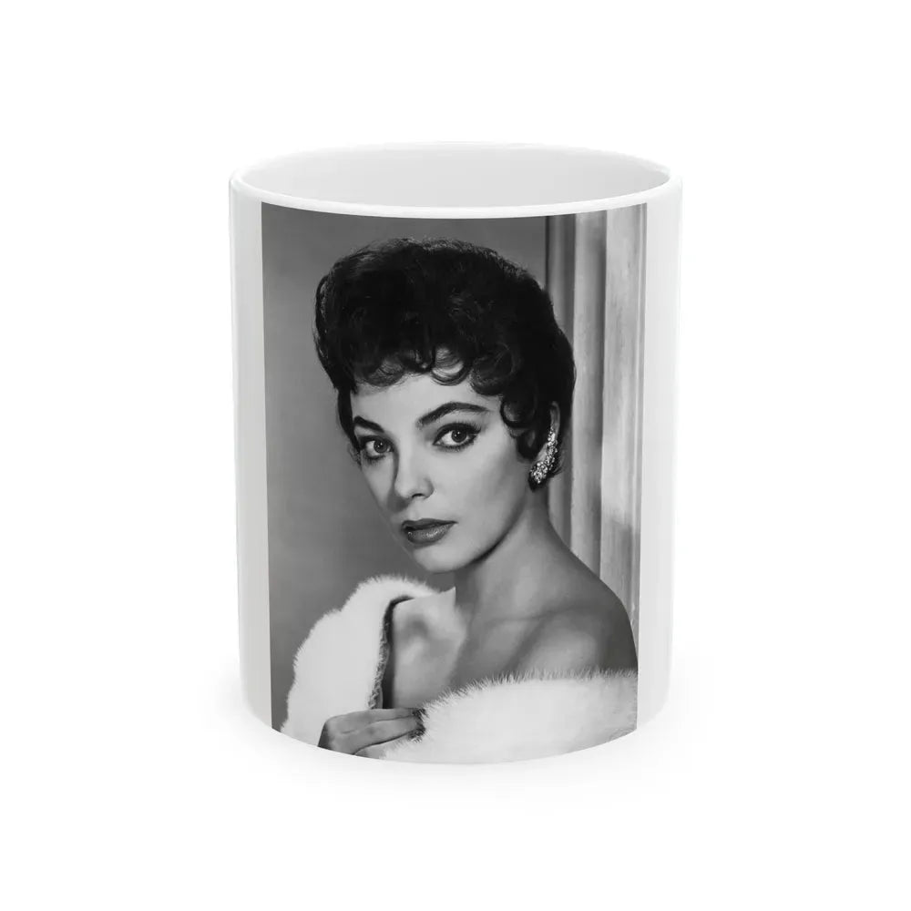 Joan Collins #572 (Vintage Female Icon) White Coffee Mug 11oz - Go Mug Yourself