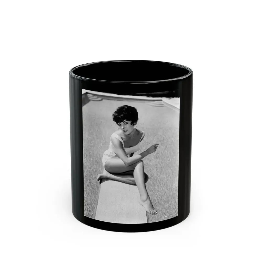 Joan Collins #575 (Vintage Female Icon) Black Coffee Mug 11oz - Go Mug Yourself