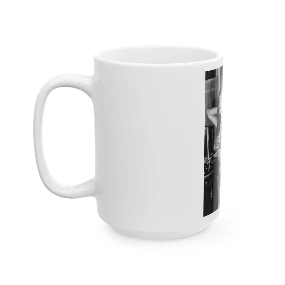 Joan Collins #576 (Vintage Female Icon) White Coffee Mug - Go Mug Yourself