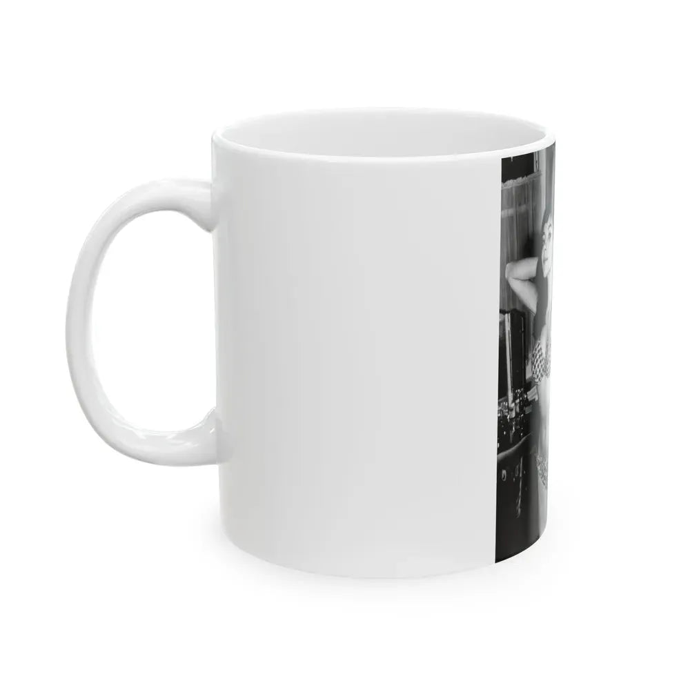 Joan Collins #576 (Vintage Female Icon) White Coffee Mug - Go Mug Yourself