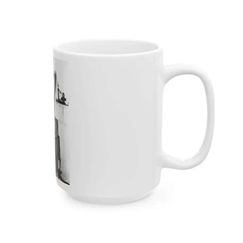 Joan Collins #576 (Vintage Female Icon) White Coffee Mug - Go Mug Yourself