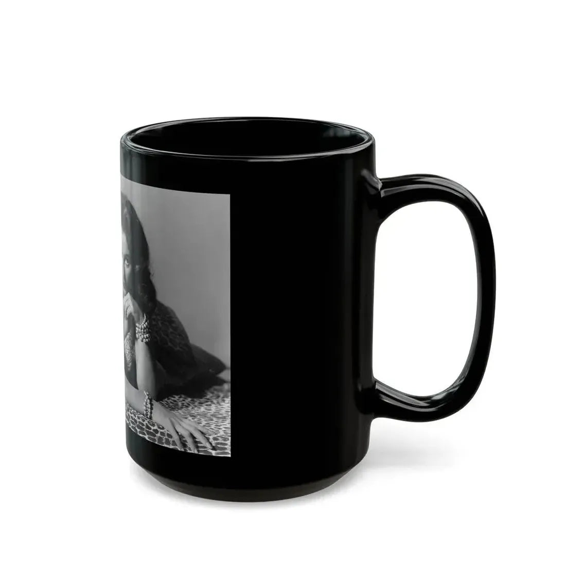 Joan Collins #577 (Vintage Female Icon) Black Coffee Mug - Go Mug Yourself