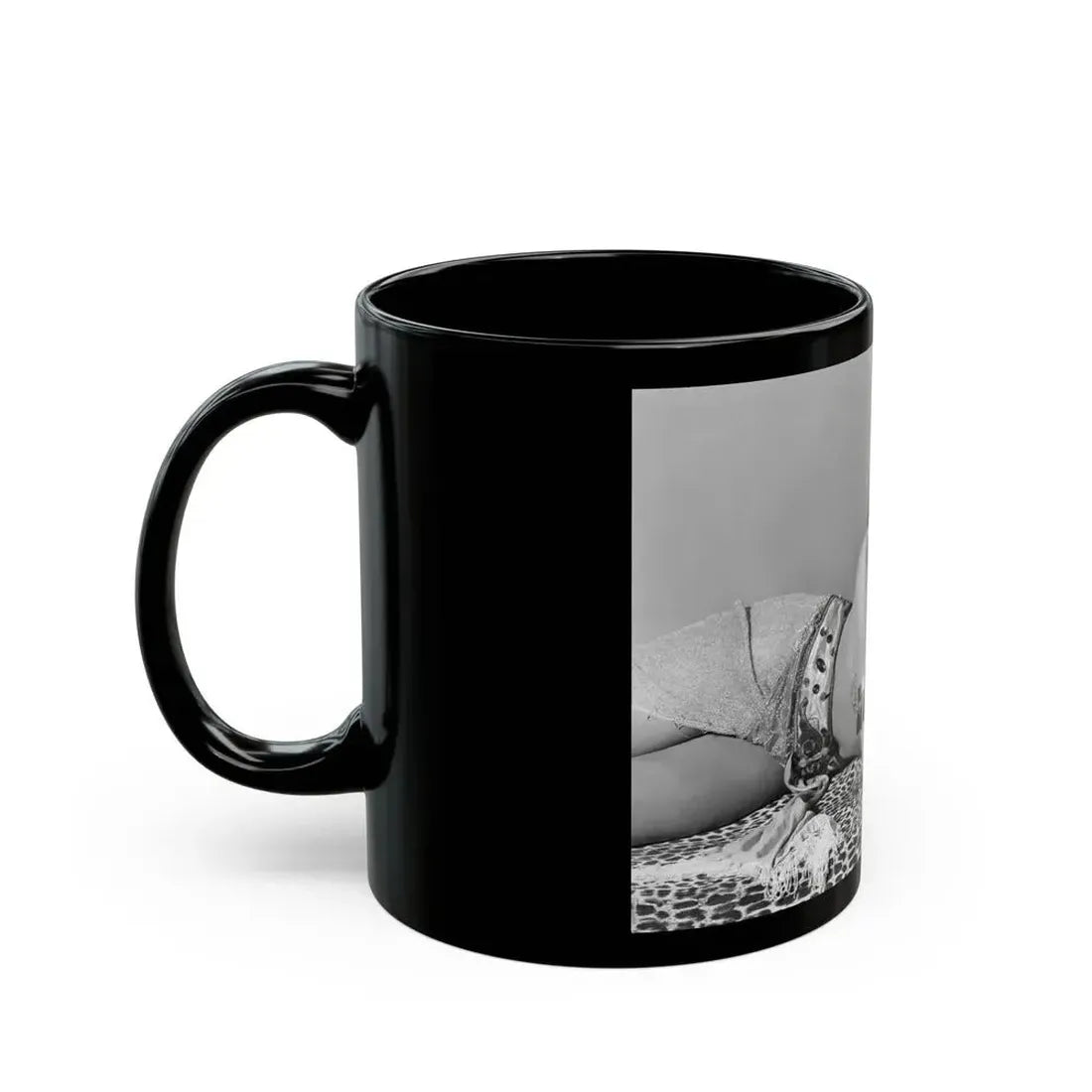 Joan Collins #577 (Vintage Female Icon) Black Coffee Mug - Go Mug Yourself