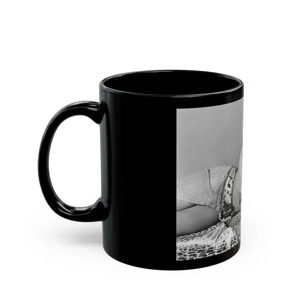 Joan Collins #577 (Vintage Female Icon) Black Coffee Mug - Go Mug Yourself