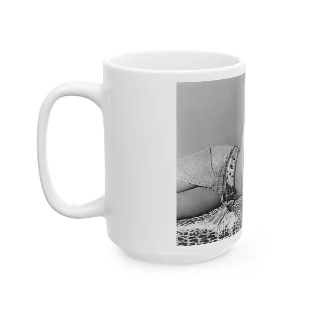 Joan Collins #577 (Vintage Female Icon) White Coffee Mug - Go Mug Yourself