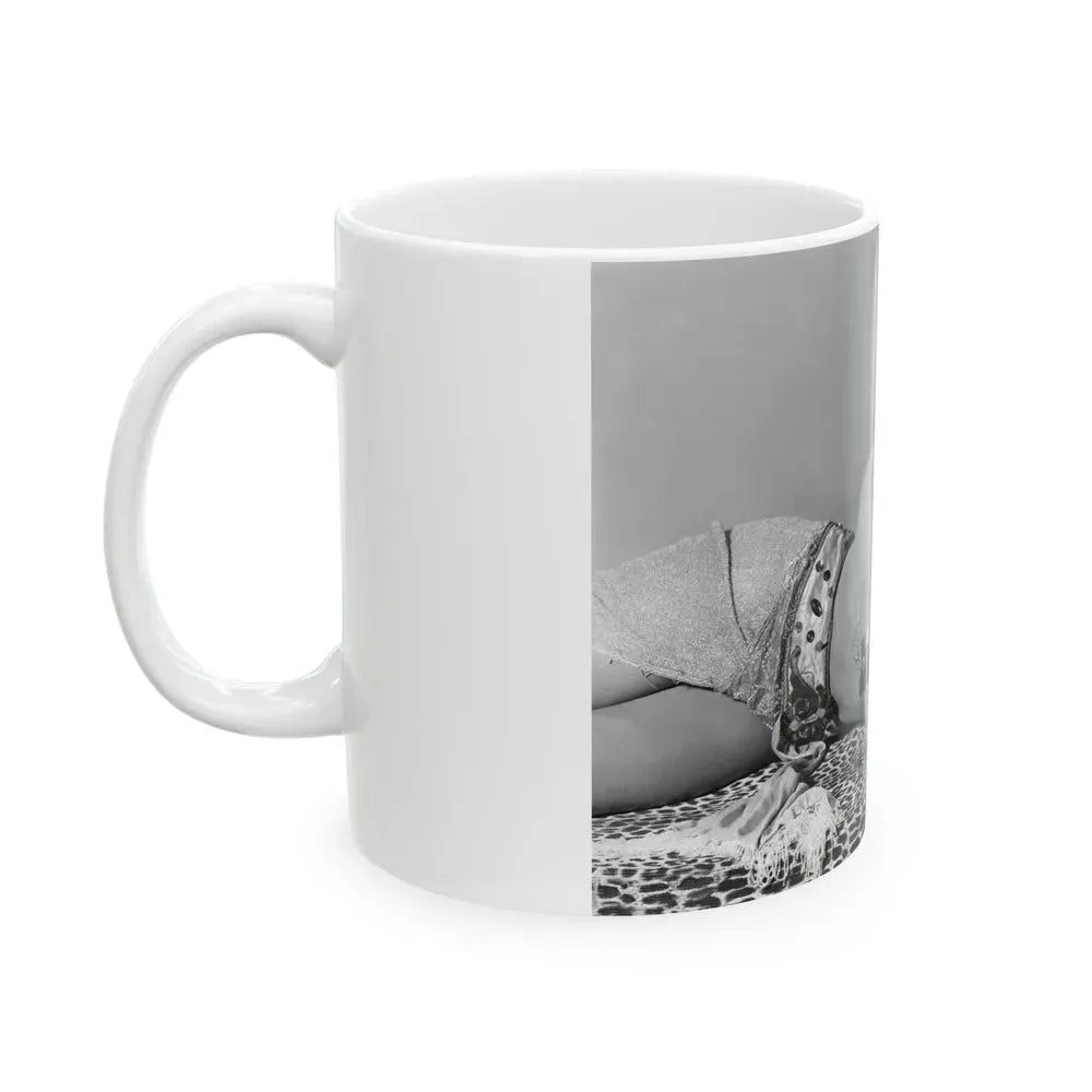 Joan Collins #577 (Vintage Female Icon) White Coffee Mug - Go Mug Yourself