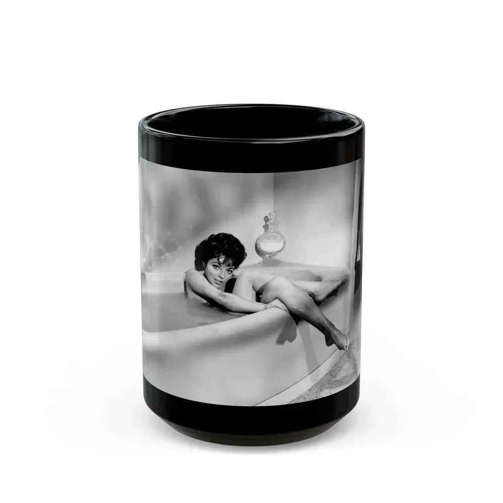 Joan Collins #578 1 (Vintage Female Icon) Black Coffee Mug 15oz - Go Mug Yourself
