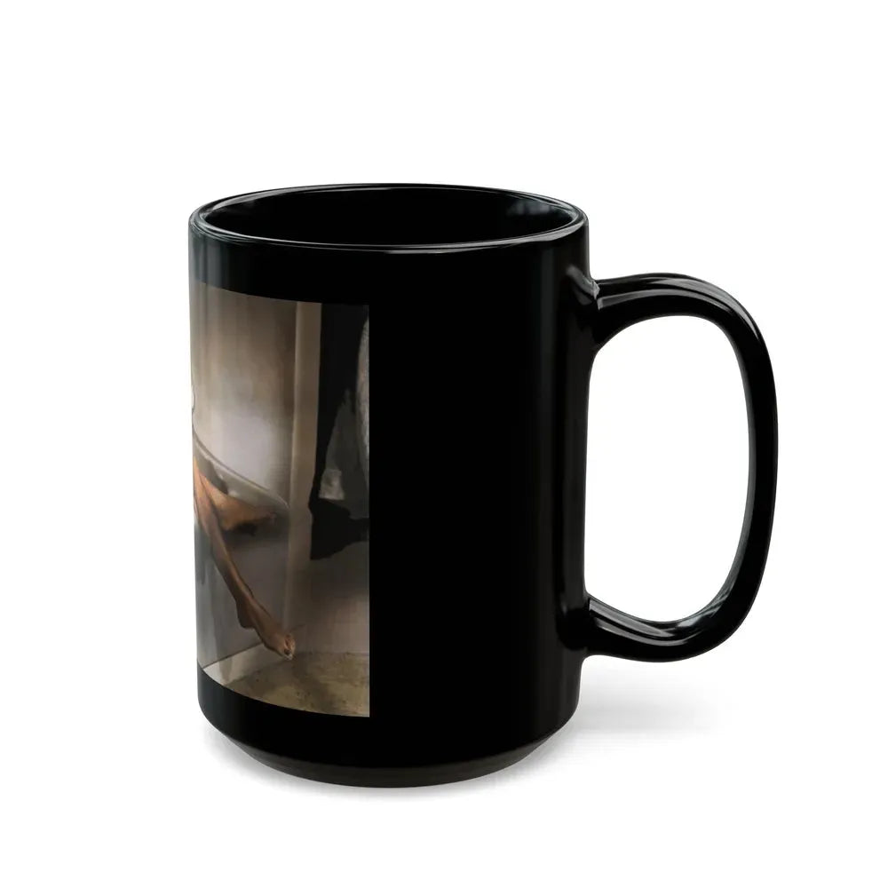Joan Collins #578 (Vintage Female Icon) Black Coffee Mug - Go Mug Yourself